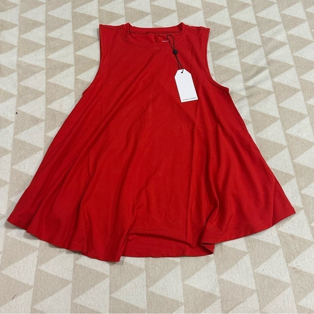 Universal standard red Heatwave Divine Jersey Flared Tank